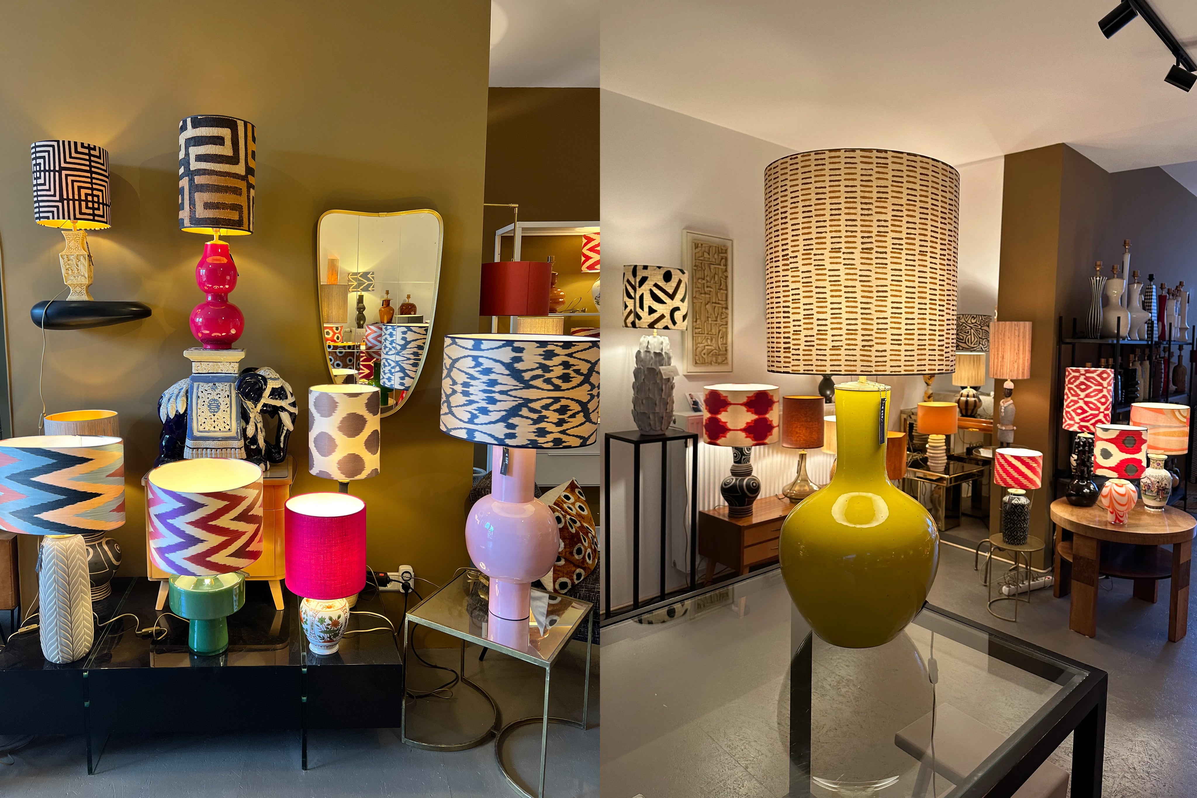 Handmade and Custom lamps and lampshades by Madame Garage 