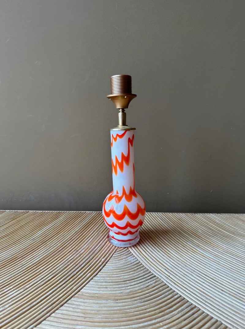 Vintage Orange White Swirl S