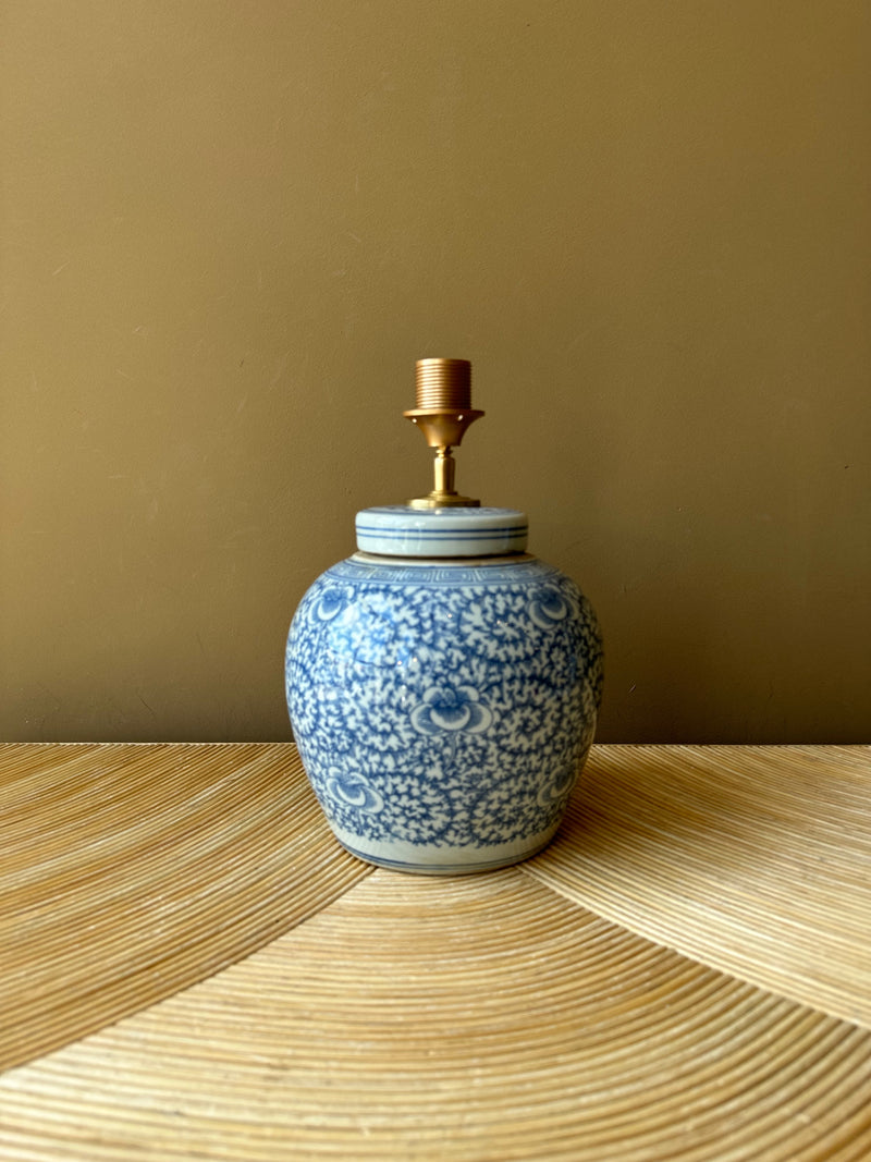 Flower Patterned Ginger Jar