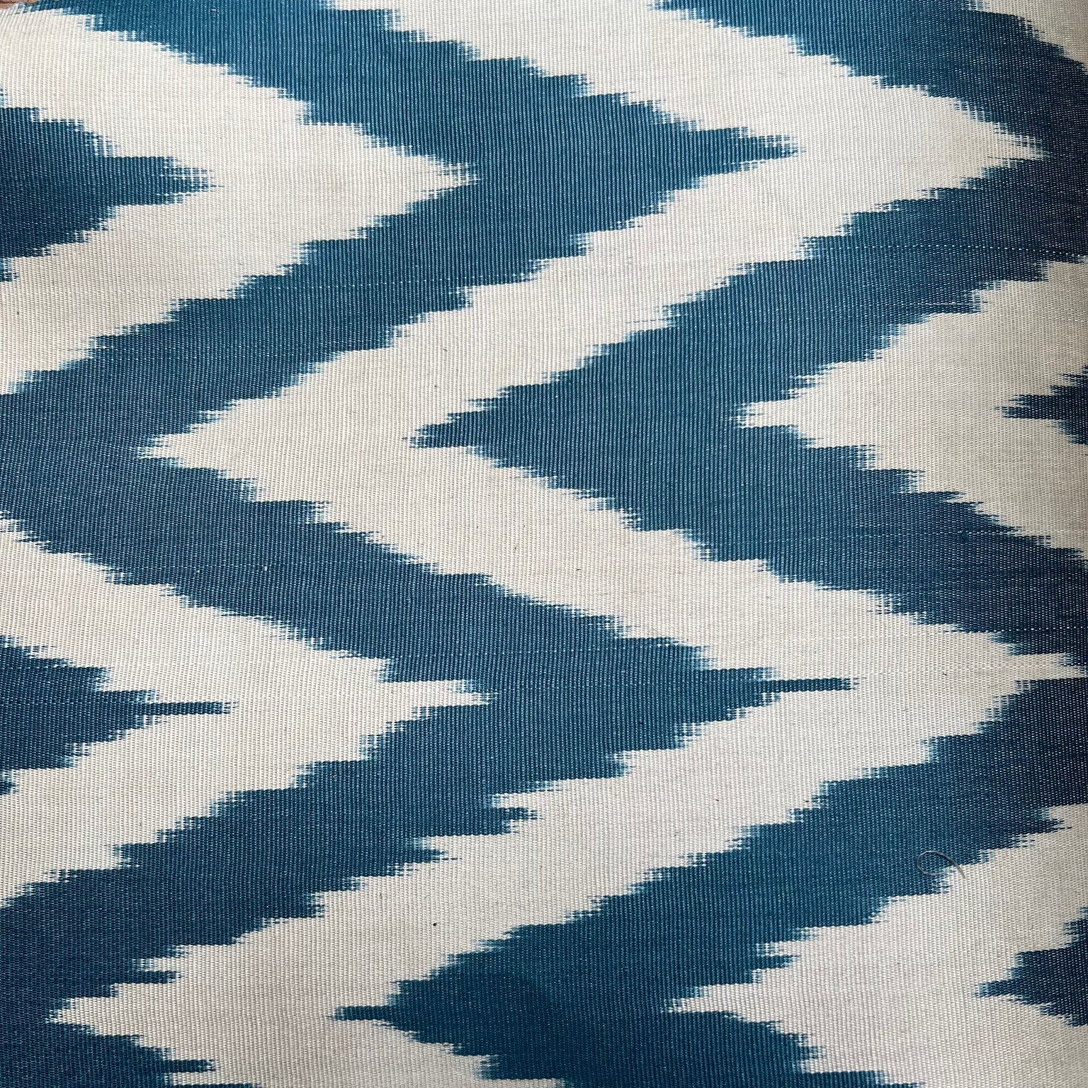 petrol blue zigzag stof