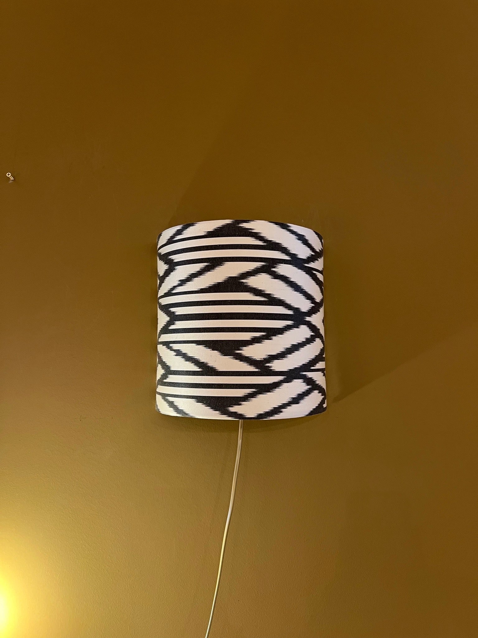 Black & White Silk Graphic | Wall Light