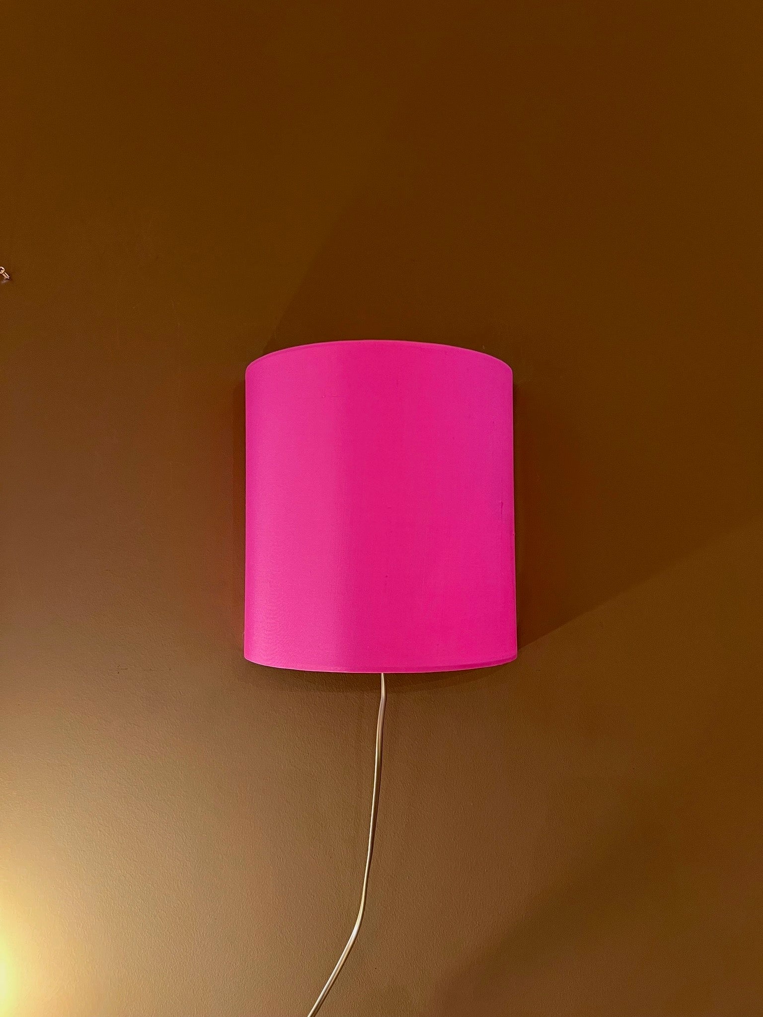 Doupion Silk Neon Pink | Wall Light