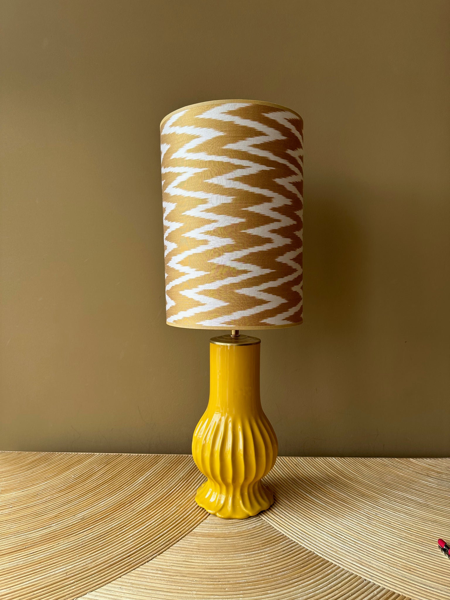 Yellow Zigzag Silk Ikat